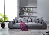 Canapea extensibilă cu 2 lazi de depozitare Verona Grey Velvet 305x110 cm | Dumonde Furniture & Deco Concept.