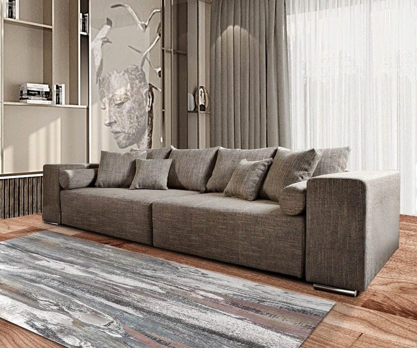 Kanapéágy tárolódobozzal és kényelmes HR habszivacs üléssel, Marbela Grey XXL 295x100 cm