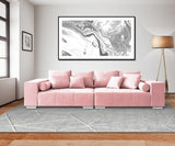 Kanapéágy tárolódobozzal és kényelmes HR habszivacs üléssel, Marbela Pink XXL 295x100 cm