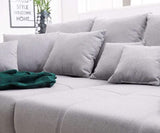 Canapea extensibilă cu 2 lazi de depozitare Big Sofa Verona Grey 305x110 cm | Dumonde Furniture & Deco Concept.