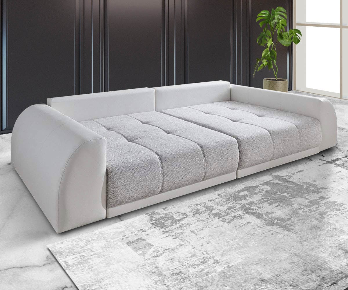 Canapea extensibilă cu 2 lazi de depozitare Big Sofa Verona 305x110 cm | Dumonde Furniture & Deco Concept.