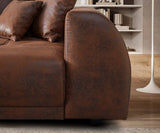 Canapea extensibilă cu 2 lazi de depozitare Big Sofa Verona Brown 305x110 cm | Dumonde Furniture & Deco Concept.