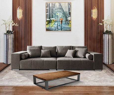 Canapea extensibilă cu ladă de depozitare Marbela Kaki XXL 290x110 cm | Dumonde Furniture & Deco Concept.