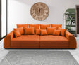 Canapea extensibilă cu 2 lazi de depozitare Big Sofa Verona Orange 305x110 cm | Dumonde Furniture & Deco Concept.